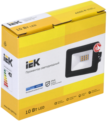 Iek LPDO601-10-65-K02 Прожектор СДО 06-10 светодиодный черный IP65 6500 K IEK