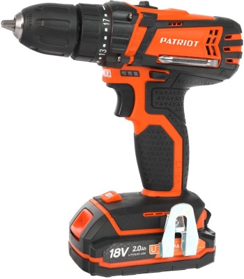 PATRIOT BR 183UES Дрель-шуруповерт аккумуляторная [180201483] { 2 скор. одна батарея Li-Ion, зарядка за 1 час, двусторонняя бита, кейс }