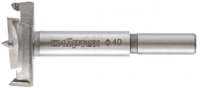 Сверло Сибртех 704840 по дереву Д=40мм Дл=80мм (1пред.) для дрелей/перфораторов