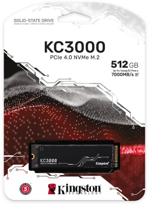 Твердотельный диск 512Gb Kingston KC3000 M.2, NVMe,PCI-E 4.0 x4 [R/W - 7000/3900 MB/s]