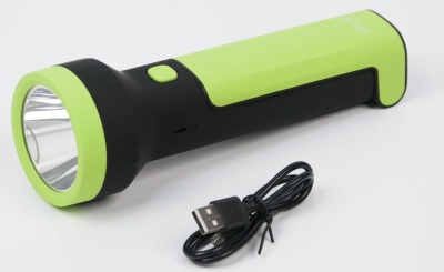 Фонарь ручной Gauss GFL203 черный 3Вт лам.:светодиод. (GF203)