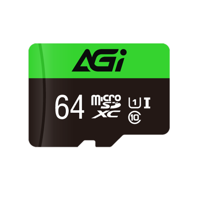 Карта памяти AGI microSDXC 64GB AGI Memory Card Choice TF138 AGI064GU1TF138-R2 UHS-I U1 Class 10, Adapter, 100/30 MB/s, RTL 2 in 1