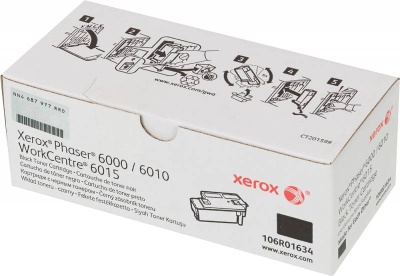 ТОНЕР-КАРТРИДЖ ЧЕРНЫЙ PH6000B, 2K Xerox 106R01634