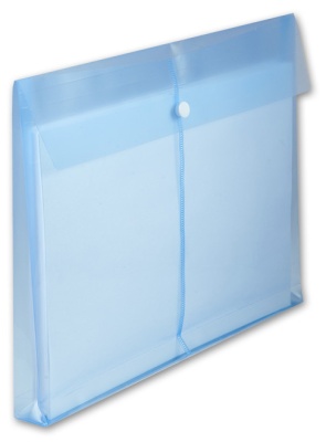 Конверт на кнопке Бюрократ -PK860/1 A4 гориз. расшир. пластик 0.18мм ассорти