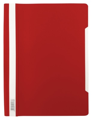 Папка-скоросшиватель Бюрократ Люкс -PSL20RED A4 прозрач.верх.лист пластик красный 0.14/0.18