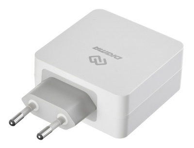Сетевое зар./устр. Digma DGPD-45W-WG 3A+2.4A PD универсальное кабель USB Type C белый