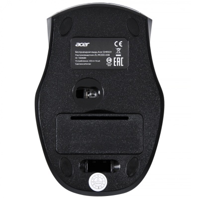 Мышь Acer OMR031 черный/синий оптическая (1600dpi) беспроводная USB (3but)