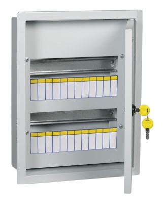 Щит распределительный IEK MKM14-V-24-30-T ЩРв-24з-3 36 УХЛ3 встраиваемый 310мм 120мм 395мм 24мод. металл IP31 серый (упак.:1шт)