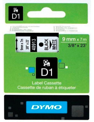 Картридж ленточный Dymo D1 S0720680 черный/белый для Dymo
