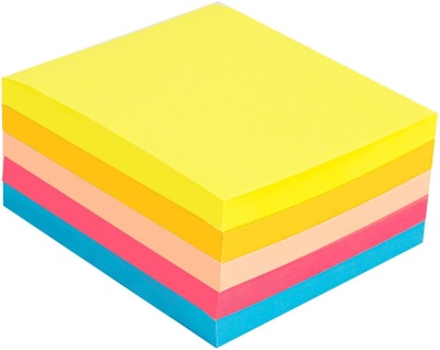 Блок самоклеящийся бумажный Deli EA044 76x76мм 80лист. ассорти