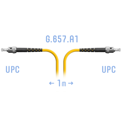 Патчкорд оптический ST/UPC SM G.657.A1 1 метр