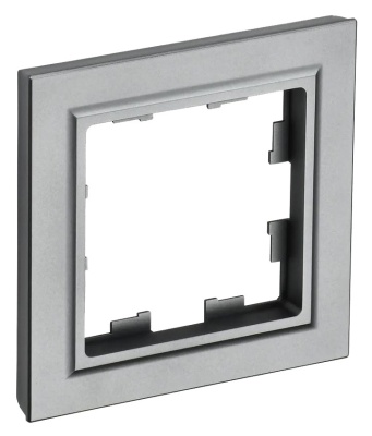 Рамка IEK Brite РУ-1-БрС BR-M12-K46 1x сталь (упак.:1шт)