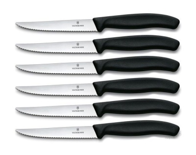 Набор ножей кухон. Victorinox Swiss Classic Steak (6.7233.6) компл.:6шт черный