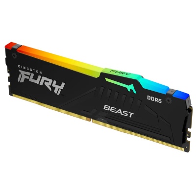 Модуль памяти Kingston 16GB DDR5 5600 DIMM FURY Beast Black RGB EXPO Non-ECC Unbuffered, 1RX8 36-38-38 1.25V 288-pin 16Gbit