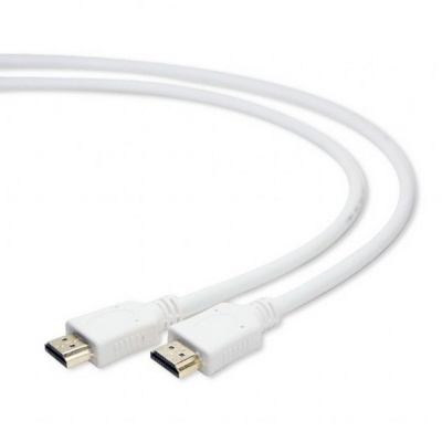 Кабель Cablexpert Кабель HDMI Cablexpert CC-HDMI4-W-6, 1.8м, v1.4, 19M/19M, белый, позол.разъемы, экран, пакет {100}