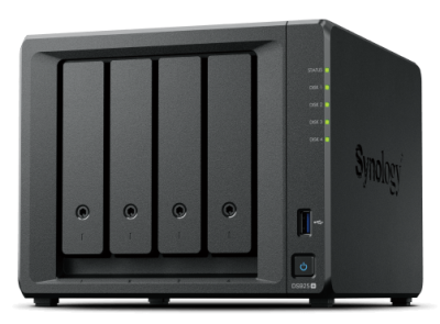 Synology DS925+ Сетевое хранилище NAS AMD Ryzen V1500B 2.2 GHz 4 GB DDR4 ECC SODIMM /3.5" SATA HDD / SSD SATA 2,5 дюйма / M.2 2280 NVMe SSD / Hot Swap /
