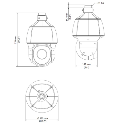 Камера сетевая PTZ 2Мп OMNY PRO HPTZ-M2A-x25-C с 25x оптическим увеличением