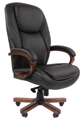 Офисное кресло Chairman 408 Россия  нат.кожа/экокожа черная (мультиблок) (7163871)