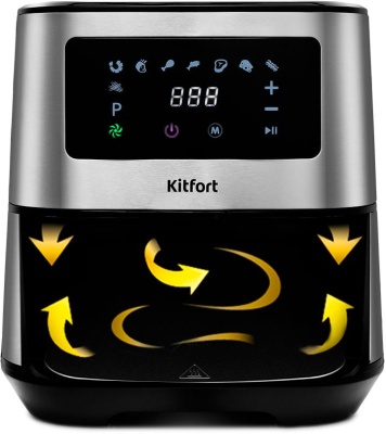 Аэрогриль Kitfort KT-2228 1700Вт серебристый