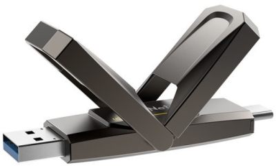 Носитель информации Netac US5 1TB USB3.2+TypeC Solid State Flash Drive, up to 550MB/500MB/s (NT03US5C-001T-32TA)