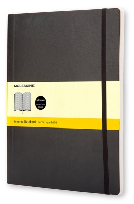Блокнот Moleskine CLASSIC SOFT QP622 XLarge 190х250мм 192стр. клетка мягкая обложка черный