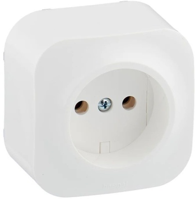 Розетка силовая Legrand Quteo (782210) откр. IP21 белый