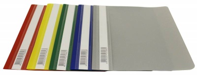 Папка-скоросшиватель Бюрократ Люкс -PSL20A5RED A5 прозрач.верх.лист пластик красный 0.14/0.18