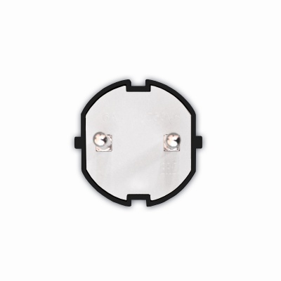 Вилка электрическая без заземлением черная 6А 250В (еврослот)