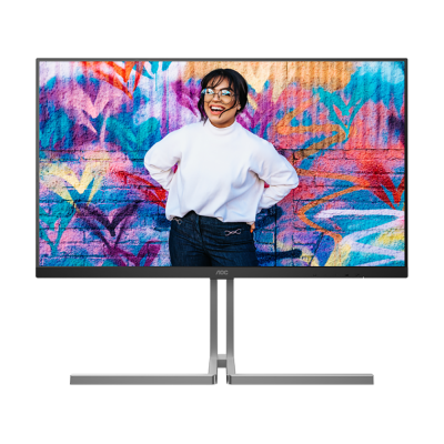 МОНИТОР 32" AOC U32U3CV Black с поворотом экрана (4K, IPS, 3840x2160, 4 ms, 178°/178°, 400 cd/m, 50M:1, +2xHDMI 2.0,DP)