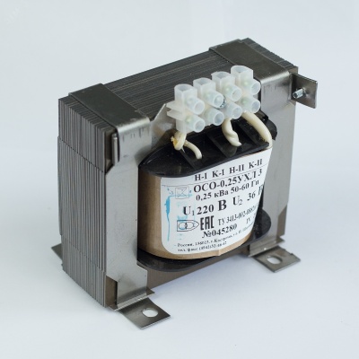 Трансформатор напряжения понижающий ОСО-0.25-09 УХЛ 3 380/36