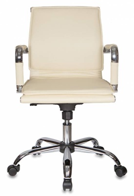 Кресло руководителя Бюрократ Ch-993-Low слоновая кость искусственная кожа низк.спин. крестовина металл хром
