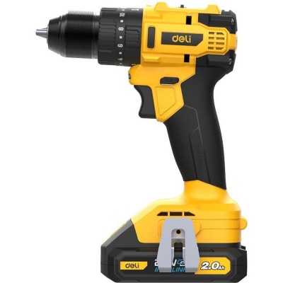 Дрель-шуруповерт аккумуляторная ударная Deli DC150 (2 АКБ*2Ач+ЗУ, 20В, 50Нм, сумка)