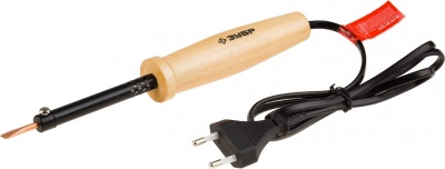 ЗУБР Электропаяльник "МАСТЕР" с деревянной рукояткой и долговечным жалом, форма клин, 40Вт [55405-40_z01]