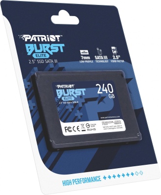 Накопитель SSD Patriot SATA III 240Gb PBE240GS25SSDR Burst Elite 2.5"