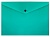 Конверт на кнопке Бюрократ -PK803TTURG A4 пластик 0.15мм бирюзовый