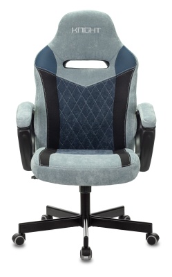 Кресло игровое Бюрократ VIKING 6 KNIGHT Fabric синий с подголов. крестовина металл