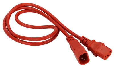 Шнур питания C13-C14, 3х0.75, 220В, 10А, красный, 2 метра (LAN-PP13/14-2.0-RD)