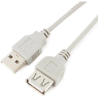 Кабель удлинит. USB 2.0 Gembird/Cablexpert CC-USB2-AMAF-6-N серый (1.8м, AM/AF, пакет) (CC-USB2-AMAF-6-N)