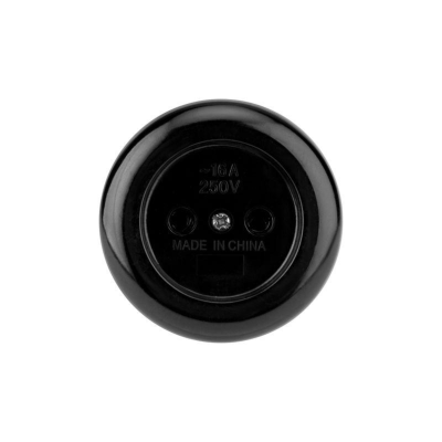 Розетка штепсельная карболитовая открытой уст. б/з 16А черн. Rexant 11-8980