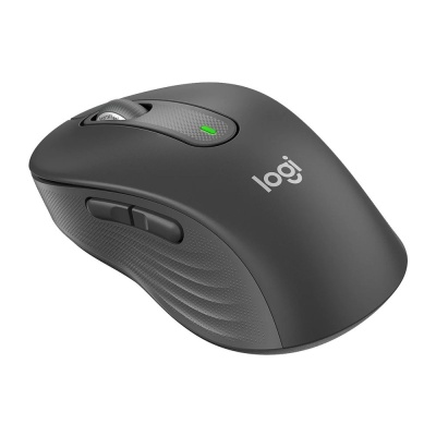 Мышь беспроводная Logitech M650 Signature Graphite [910-006390] темно-серая, 400-4000 dpi, Bluetooth + 2.4G, 5 кнопок, АА-батарейка, полноразмерная, правый хват