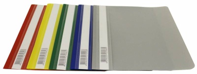 Папка-скоросшиватель Бюрократ Люкс -PSL20A5GREY A5 прозрач.верх.лист пластик серый 0.14/0.18