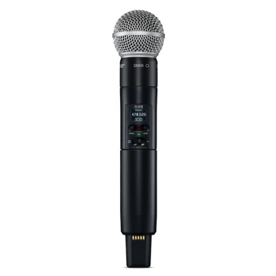 Ручной передатчик SHURE [SLXD2/SM58=-H56] с капсюлем SM58. Частота UHF 518-562 МГц