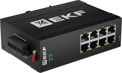 Коммутатор промышленный управляемый уровня L2 ML2-8GT, 8 портов 10/100/1000Base-T(X) RJ45, монтаж на динрейку TSX EKF