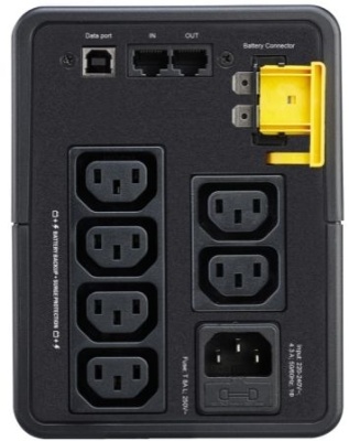 Источник бесперебойного питания Back-UPS 950 ВА, 520 Вт, линейно-интерактивный, автоматическое регулирование напряжения, 140-300 В, USB, (6) розеток IEC C13 батарейное резервирование, входное подключение кабелем  IEC C14 1,2 м, размеры (В x Ш x Г) 160 x 1