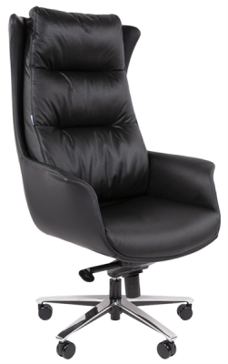 Офисное кресло Chairman 523 Россия нат.кожа/экокожа черная (7213056)