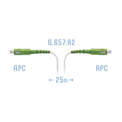 Патчкорд оптический FTTH SC/APC, кабель 604-02-01W, 25 метров