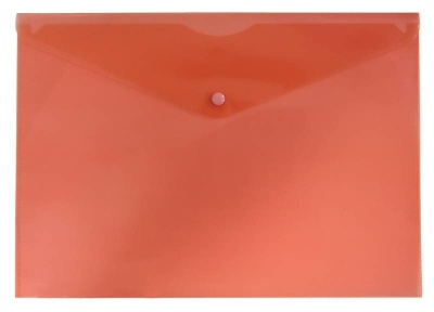 Конверт на кнопке Бюрократ Economy -PK100RED A4 тисненый пластик 0.10мм красный