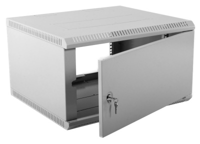 Шкаф коммутационный ЦМО ШРН-Э-6.650.1 6U 600x650мм пер.дв.металл несъемные 50кг серый