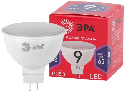 Эра Б0045353 LED MR16-9W-865-GU5.3 R (диод, софит, 9Вт, хол, GU5.3)