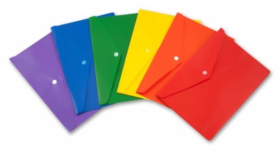 Конверт на кнопке Бюрократ -PK803ANOR A4 непрозрачный пластик 0.18мм оранжевый